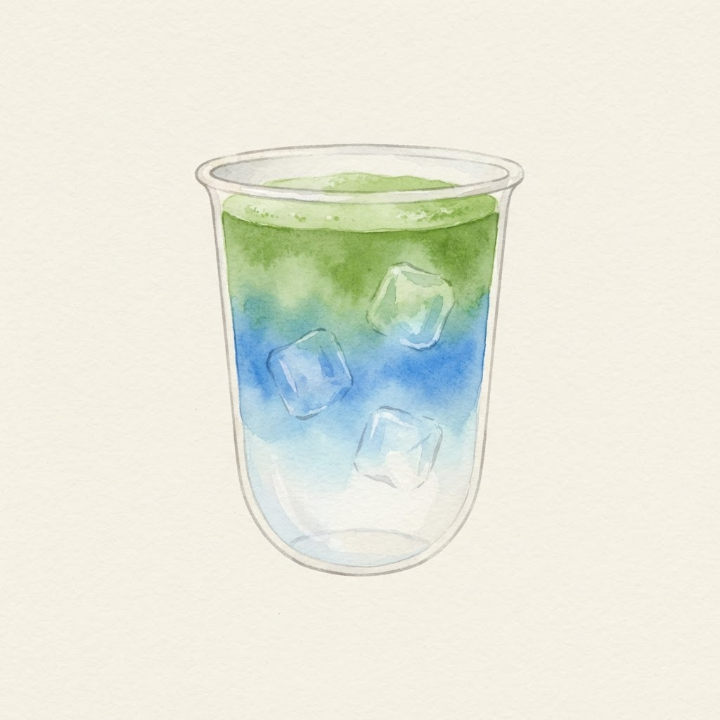 Mood Ring matcha drink illustration